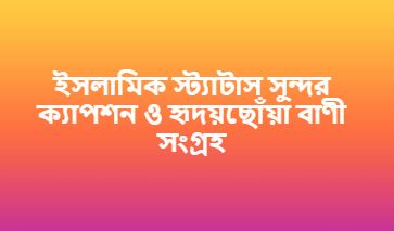 ইসলামিক স্ট্যাটাস, সুন্দর ক্যাপশন ও হৃদয়ছোঁয়া বাণী সংগ্রহ