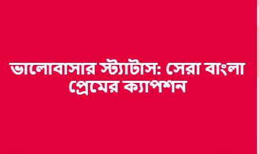 ভালোবাসার স্ট্যাটাস: সেরা বাংলা প্রেমের ক্যাপশন