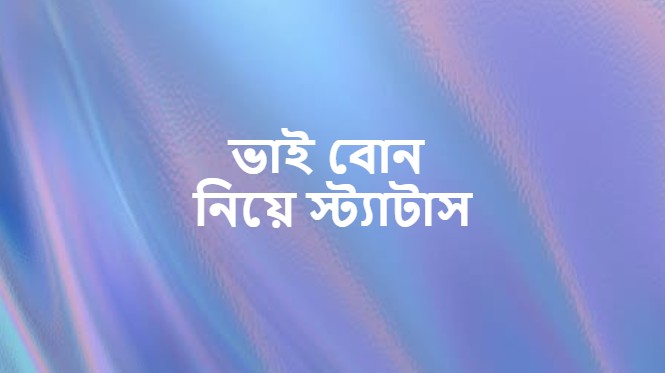 ভাই বোন নিয়ে স্ট্যাটাস