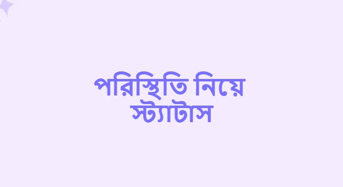 পরিস্থিতি নিয়ে স্ট্যাটাস