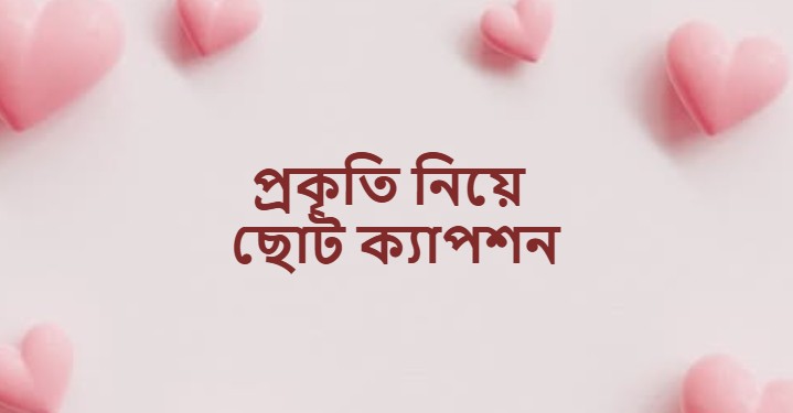 প্রকৃতি নিয়ে ছোট ক্যাপশন